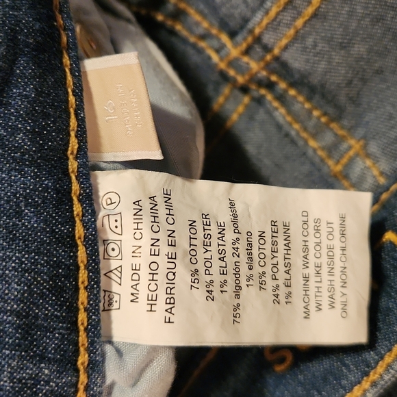 MICHAEL Michael Kors Cali Blue Wash Capri Jeans Size 16 - Picture 8 of 8